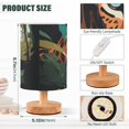 thumbnail image 3 of Leopard Cheetah Trees Table Lamp USB Bedside Desk Nightstand Lamp Printed Gifts Small Lamp Wood Base for Bedroom Living Room Kids Room College Dorm, 3 of 7