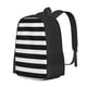 thumbnail image 1 of Balery Black And White Stripes Mochila para hombre y mujer - Tela Oxford 600D resistente - Gran capacidad, resistente al agua, ideal para la escuela, viajes y senderismo, 1 of 6