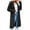 Black, variant on Women's Open Front Long Cardigan Chunky Knit Jacket Oversized Coatigan Coat