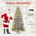 thumbnail image 3 of Gymax 6.5 FT Pre-Lit Artificial Christmas Tree Hinged Spare Xmas Fir Tree w/ 578 Soft Branch Tip, 3 of 9