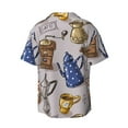 thumbnail image 2 of KLL Vintage Coffee Grinder Print Men's Shirt Short Sleeve Button Down Summer Cuba Beach Shirts- XX-Large, 2 of 7