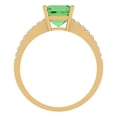 thumbnail image 4 of Solitaire with Accents Engagement Ring for Women - 2.7ct Simulated Green Diamond in 14K Yellow Gold Promise Ring, 4 of 6