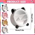 thumbnail image 2 of 1Pcs 7.5in Round Base Cat Ear Desktop Storage Caddy, Multi Grid Slant Opening Stationery Holder, Glossy Plastic Desk Organizer For Office Supplies & Small Cosmetics, 2 of 4
