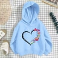 thumbnail image 3 of RUTAYY Children Girls Hoodies Fall Winter Love Heart Print Long Sleeve Fall Wnter Casual Daily Wear Soft Comfortable 3-12 Years Classic Versatile Hooded Sweatshirt, 3 of 9