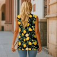 thumbnail image 4 of Psesaysky Womens Casual Suit Vest Yellow Lemon Print Loose Fit One Button Waistcoat Sleeveless Blazer Jackets Dressy Blazers Vest Tops, Size 3XL, 4 of 6