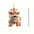 thumbnail image 2 of Steadline Traditional Lion Dance 2D Acrylic Pendant - Red White Chinese Cultural Wall Decor - Flat Hanging Ornament for Home Office - Festival Decoration for Spring Festival Celebration, 2 of 8