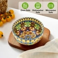 thumbnail image 3 of Ceramic Cereal Bowls Set of 6, 28 oz Bohemian Soup Bowl, Colorful Bowls Set for Kitchen, Dessert Bowls for Salad, Pasta, Oatmeal, Ramen, Oatmeal, Fruit, Dishwasher & Microwave Safe, 3 of 7