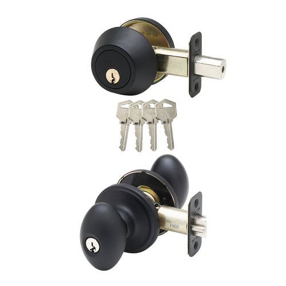 Copper Creek EKDB141BC Door Knob Keyed Alike, Black