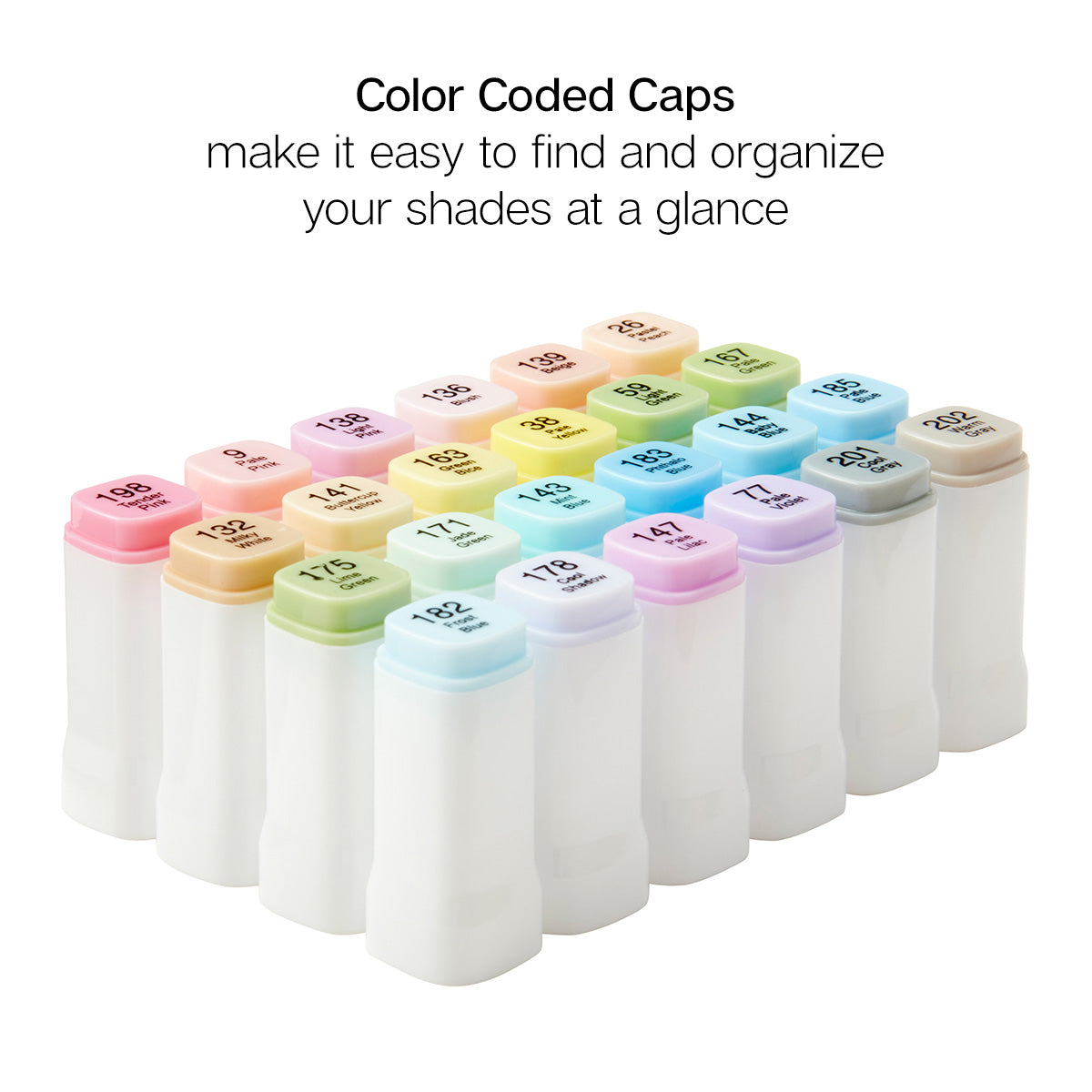 Kingart Pro Double-Ended Art Alcohol Markers, Pastel Set of 24 photo 8