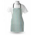thumbnail image 3 of Ivory and Blue Apron Romantic Roses with Retro Stripped Background Vertical Illustration, Unisex Kitchen Bib Apron with Adjustable Neck for Cooking Baking Gardening, Ivory Blue Green, by Ambesonne, 3 of 3