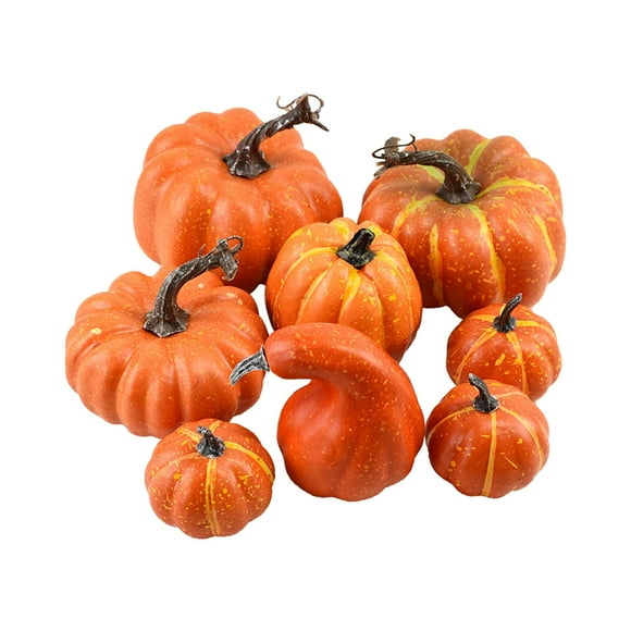 8 piezas de accesorios de fotografía de Decoración de calabaza surtida Yuyangstore calabaza de simulación