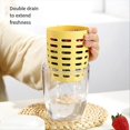 thumbnail image 3 of Salad cup, picnic fruit cup, double-layer drain cup,pink, 3 of 5