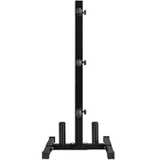 Renwick 2'' Olympic Weight Plate and Barbell Storage Tree Stand Rack, Black