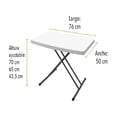thumbnail image 2 of Mesa Plegable De Servicio Ajustable, Color Blanco, 2 of 4