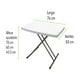 thumbnail image 2 of Mesa Plegable De Servicio Ajustable, Color Blanco, 2 of 4