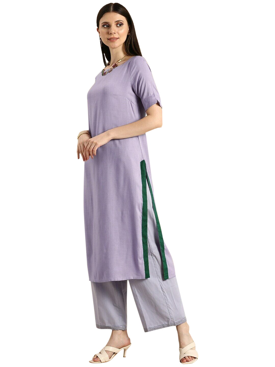 Buy online Boat Neck Printed Kurta Pant Set from ethnic wear for Women by  Yoyo Fashion for ₹399 at 77% off | 2024 Limeroad.com