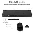 thumbnail image 5 of PloutoRich Wireless Keyboard and Mouse Combo, Ultra Slim Silent Full-Size Computer Keyboard Mouse Set with 2.4G USB Receiver & Keyboard Cover for Laptop Computer PC Desktop(Black), 5 of 11