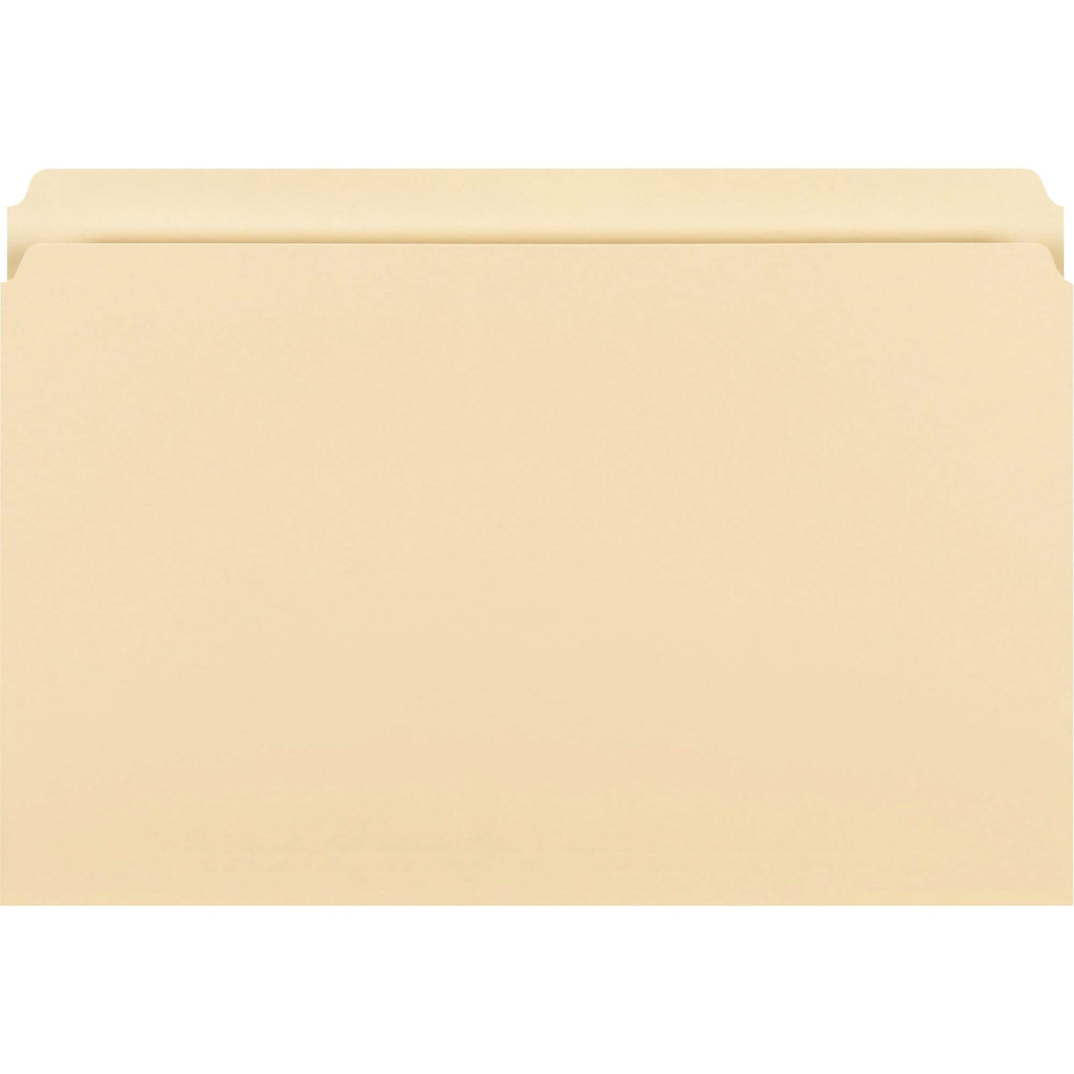 Smead 15300 File Folders, Straight Cut, One-Ply Top Tab, Legal, Manila, 100/Box