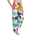 thumbnail image 2 of Disketp Colorful Butterflies Print Women'S Comfy Pajama Pants Casual Drawstring Palazzo Lounge Wide Leg Pants, 2 of 9