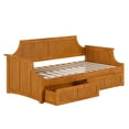 thumbnail image 6 of AFI Cambridge Wood Twin Size Daybed Frame with 2 Storage Drawers, Light Toffee, 6 of 13