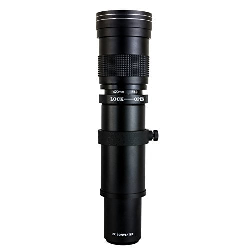 Opteka 4201600mm f/8.3 HD Telephoto Zoom Lens for Olympus EVOLT E5, E