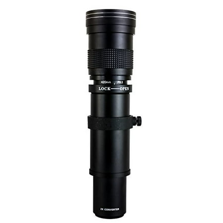 Opteka 420-1600mm f/8.3 HD Telephoto Zoom Lens for Pentax K-S1, K-500, K-50, K-30, K5 IIs, K-7, K-5, K-3, K-2, K-X,