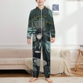 thumbnail image 2 of Demon Slayer Muichiro Tokito Kids Hooded Jumpsuit Union Suit Onesie One Piece Blanket for Boys Girls, 2 of 7