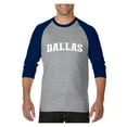 thumbnail image 1 of MmF - Mens Raglan Sleeve Baseball T-Shirts, up to Size 3XL - Dallas, 1 of 4