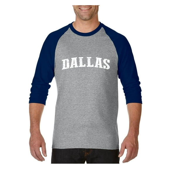 MmF - Mens Raglan Sleeve Baseball T-Shirts, up to Size 3XL - Dallas