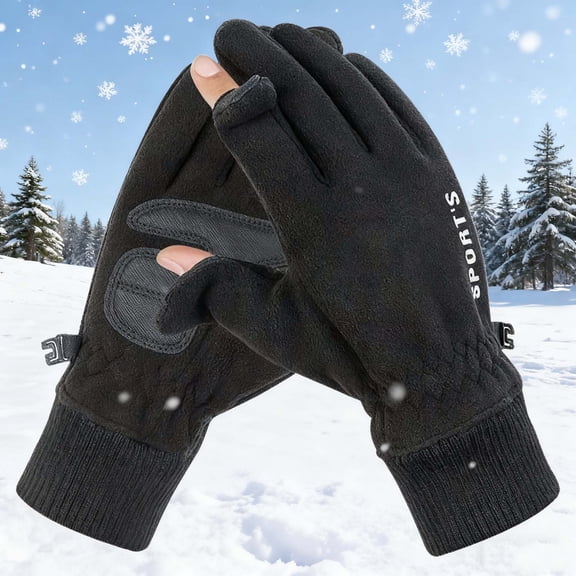 Mifsaly Womens Winter Motorcycle Gloves Thicken Warm Touch Screen Gloves Elastic Cuffs Outdoor Windproof Thermal Fleece Gloves Fit Cold Weather