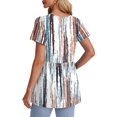 thumbnail image 5 of Peplum Top OFEEFAN, talla grande, cuello en V, manga corta para mujer, 5 of 5