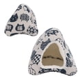 thumbnail image 4 of Cama De Casa De Conejillo De Indias, Patrones De Cabeza De Gato Acogedor Cama De Hámster Cálida De Invierno Suave Para Conejillo De Indias Para Hurón Para Chinchilla ANGGREK Otros, 4 of 8