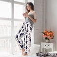 thumbnail image 6 of Picia Seahorses and Hearts Womens Soft Woven Cotton Elastic Waistband Sleep Pajama Pant Lounge Sleep Pant With Pockets And Drawstring-Small, 6 of 9