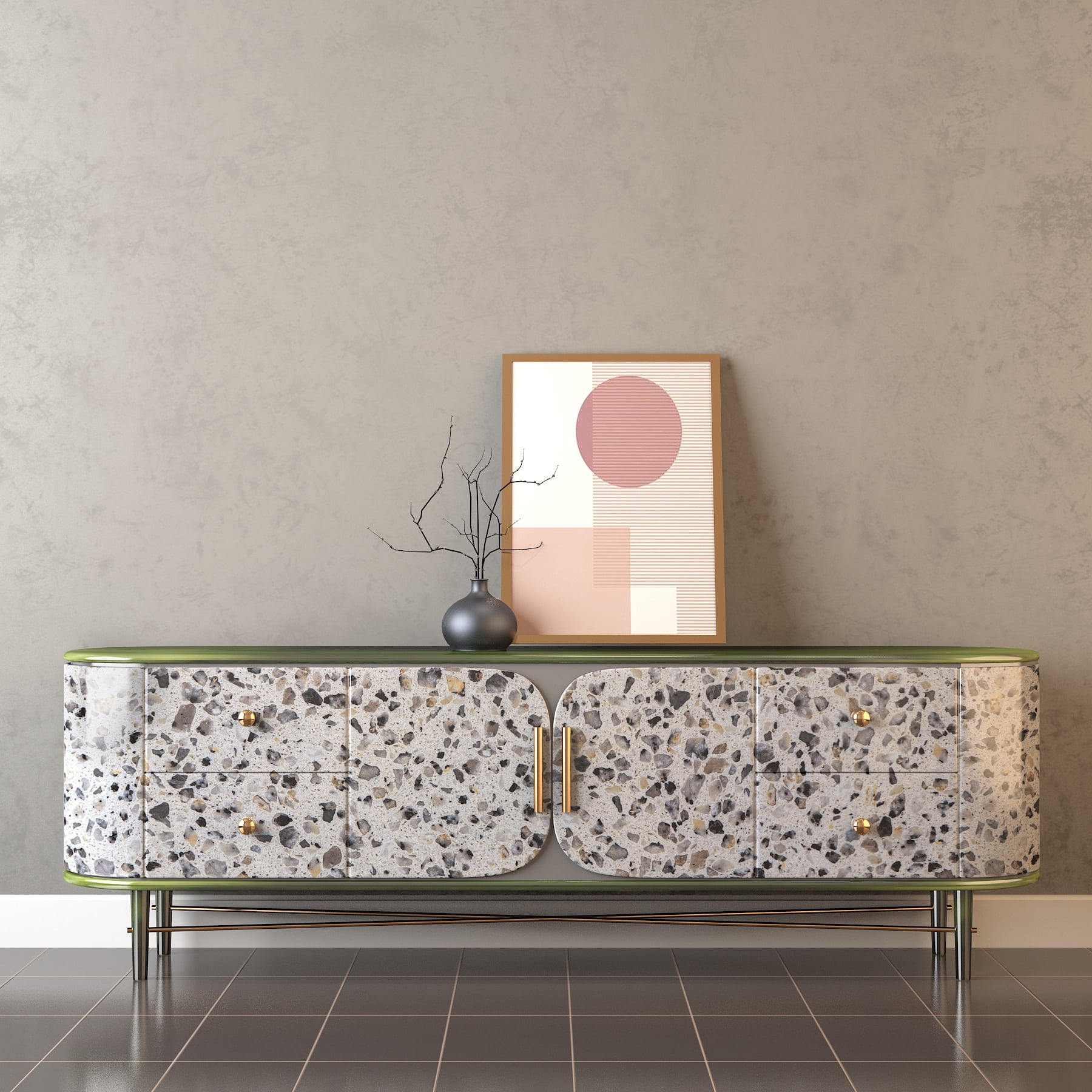 A-b-cil Terrazzo Contact Paper 394" X 16" Gray White Granite Contact Paper for Kitchen Counter Top Peel and Stick Countertop Adhesive Wallpaper for Cabinet Desk Dresser Top Table Covers Stains