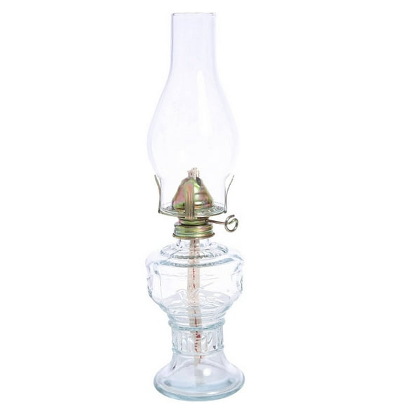 HIBIBUD Oil Lamp Nostalgic Atmosphere Glass Lamp Functional and Decorative Oil Lamps for Indoor Use,Transparent