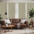 thumbnail image 2 of Ambesonne Floral Window Curtains, Curvy Garden Flowers, Each 28" W x 84" L, Khaki White Dark Brown, 2 of 5