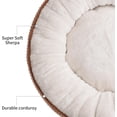 thumbnail image 3 of Donut Dog Bed,36 Inches Calming Round Dog Beds for Large Dogs,Washable Anti Anxiety Cuddler Dog Bed with Removable Cover(Brown,Large), 3 of 7
