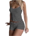 thumbnail image 2 of jobturf Womens Pajama Sets Summer Fashion Hearts ​Printed Lounge Sets Scoop Neck Sleeveless Shirts and Shorts Matching Pjs 2 Piece Outfits, 2 of 7