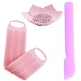 thumbnail image 1 of Bearachild Tres piezas inodoro no tóxico y eficaz exfoliación viaje al aire libre portátil de silicona herramienta de vida bandeja de jabón Toalla de Juegos de accesorios de baño Rosado Bearachild HA028145-02, 1 of 1
