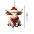 thumbnail image 2 of PRETXORVE Christmas Decorations, Christmas Ornaments, Personalized Cow Christmas Tree Hanging Decorations, Christmas Decorations, 2 of 4