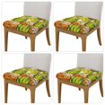 thumbnail image 2 of Honeii Tropical Summer Fruit Print Square Cushion Cover with Elastic Band & Ties,Sofa Cushion Covers,Furniture Protector for Living Room,Washable Sofa Seat Slipcover-Four Pieces, 2 of 7