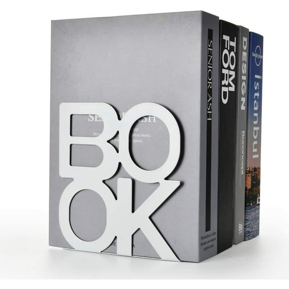 Book Ends - Decorative Metal Book Ends Supports For Bookrack Desk,Books, Unique Appearance Design,Heavy Duty