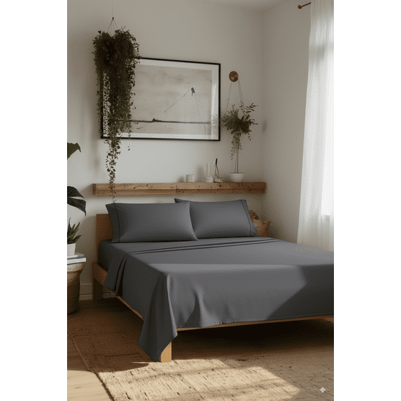 Juego de Sábanas Queen Size 2800 Hilos Extra Suave Premium Lisa Soft Nature