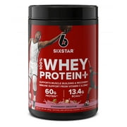 Six Star Pro Nutrition 100% Whey Protein Powder Plus, 30g Protein, Strawberry Smoothie, 1.80 lbs