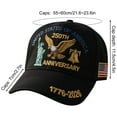 thumbnail image 6 of USA 250th Anniversary Cap (Printed) Black Patriotic Baseball Cap with Adjustable Back Strap, Bald Eagle Liberty Statue Printed Baseball Hat for Men Women, 6 of 6