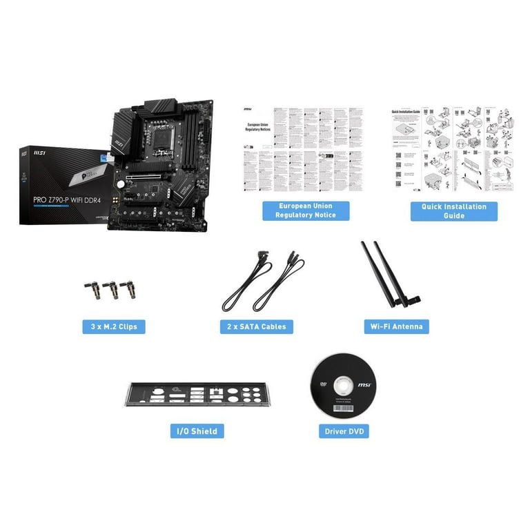 MSI PRO Z790-P WIFI DDR4 LGA 1700 Intel Z790 SATA 6Gb/s DDR4 ATX  Motherboard 