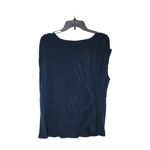 Alfani Plus Size Twisted Top, Created for Macy's, modern navy, Size 1X