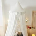 thumbnail image 6 of Bed Canopy for with Lights,Double Layer Princess Round Dome Dreamy Mosquito Net Bedding Girls Room Castle Play Tent Hanging House Decor Reading Nook Canopies(White/White), 6 of 13