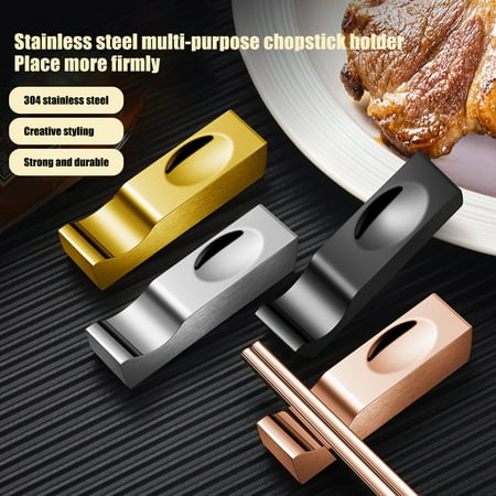 

Ludlz Pillow Shape Chopstick Rest Matt Brushed Mirror Finish Food Grade Sushi Sticks Chopsticks Rest Kitchen Tools