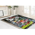 thumbnail image 5 of Abstract Rugs, Modern Rugs, Rugs, Personalized Gifts Rug, Decorative Rug, Trendy Rug, Graffiti Rug, Modern Rug Bath Rug, Banksy Graffiti Rug, 3.3'x9.2' - 100x280 cm, 5 of 8
